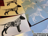 Bull Terrier Decal - Bull Terrier Body Vinyl Sticker