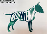 Bull Terrier Decal - Bull Terrier Body Vinyl Sticker