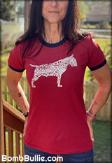 Bull Terrier Body of Words Ringer Unisex T-Shirt